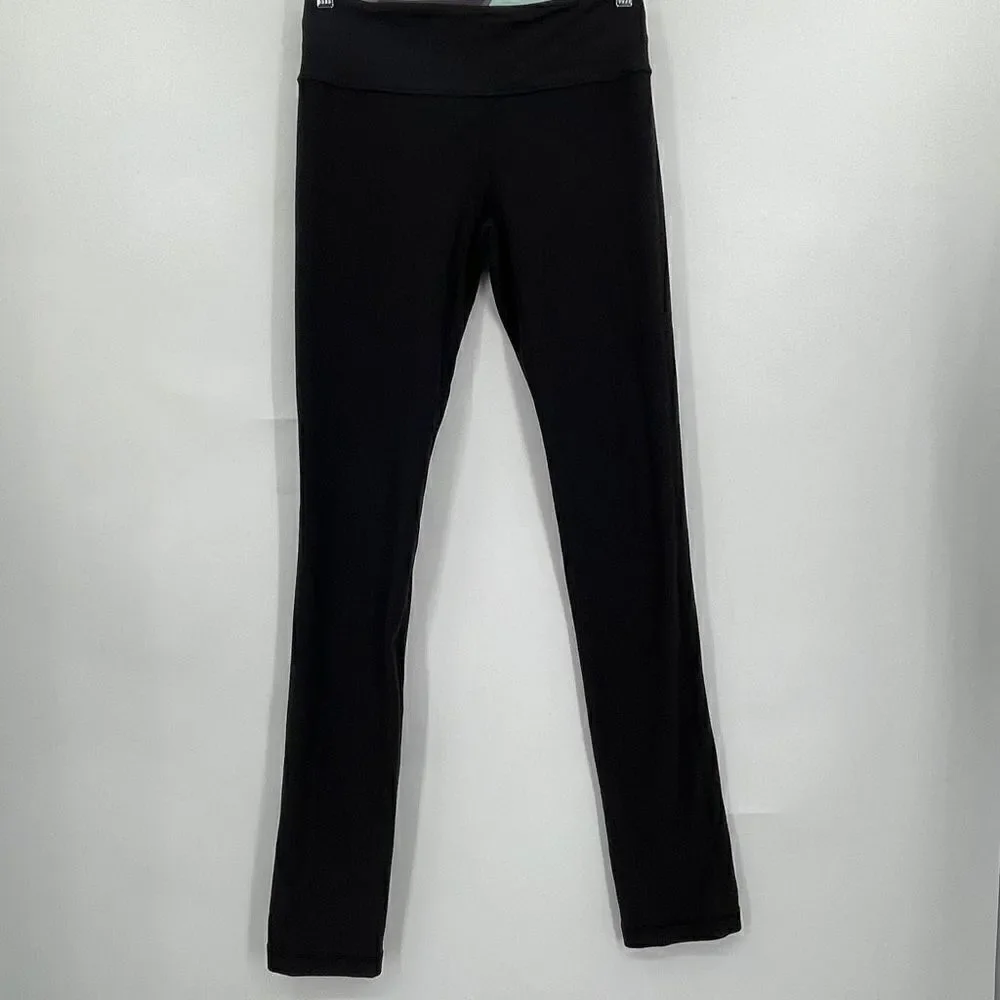 Lululemon Black Skinny Groove Reversible Yoga Pant Leggings Size 6